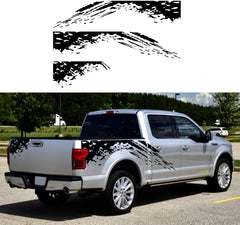 Car Sticker Bed Mud Splash Kit Racing Stripe Rear Lathe Decal Vinyl Trim Accessories Waterproof Door Body Side Decal Trim for Truck Pickup SUV Vehicles Universal Die Cut Vinyl Decal