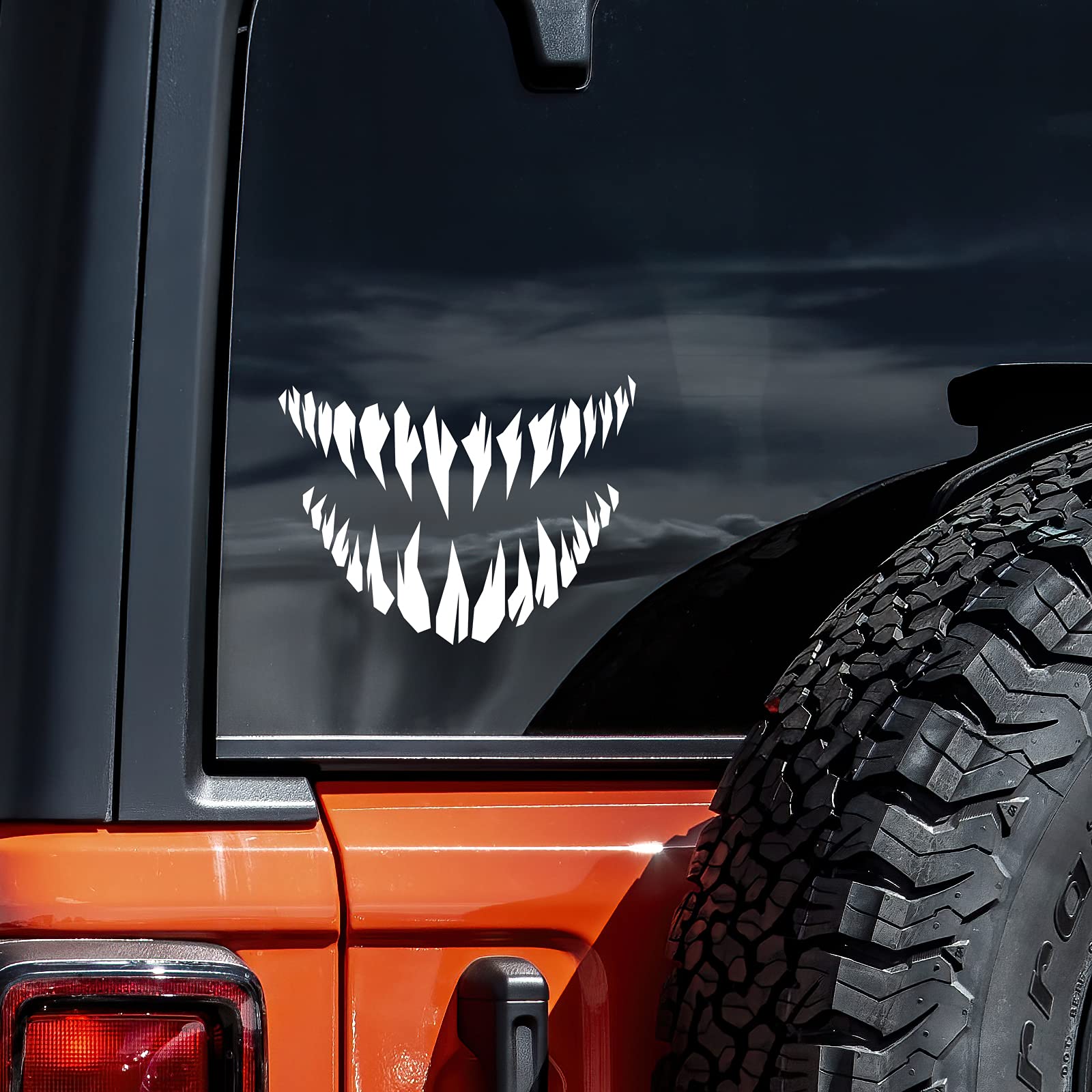 Monster Teeth Decal Vinyl   Die Cut Vinyl Decal
