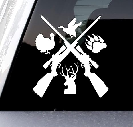 Hunting Vinyl Die Cut Vinyl Decal/ Bumper For Windows, Cars, Trucks, Laptops, Etc.