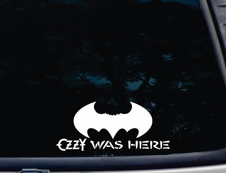 Ozzy was Here - 8 1/2" x 3 5/8" die Cut Vinyl Decal Bumper For Windows, Cars, Trucks, Laptops, Etc.