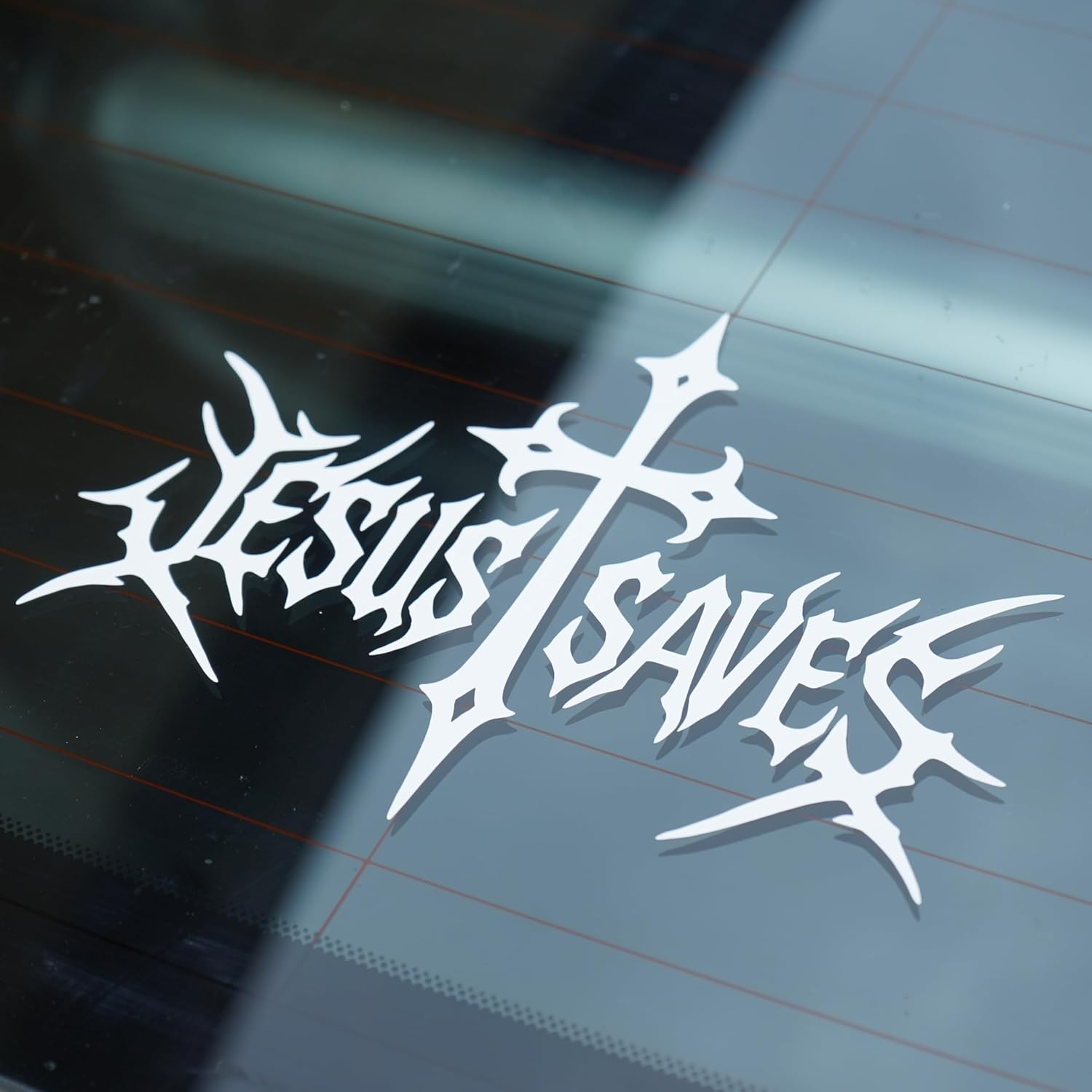 Jesus Saves | Car Sticker Vinyl Decal | Free Sticker in Every Order! | Windows Laptops Etc Die Cut Vinyl Decal