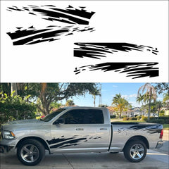 Striped Truck Sticker Bed Mud Splash Kit Racing Striped Rear Lathe Decal Vinyl Trim Accessories Waterproof Door Body Side Decal Trim for Truck Pickup SUV Vehicles Die Cut Vinyl Decal