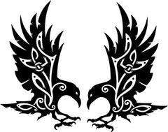 Norse Ravens Vinyl Decal, Die Cut Vinyl Decal