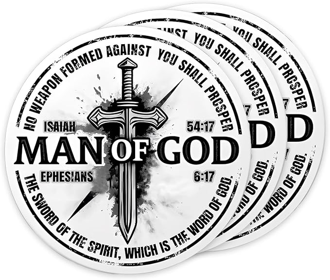 Man of God Stickers For Windows, Cars, Trucks, Laptops, Etc.