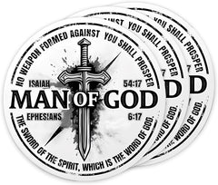 Man of God Stickers For Windows, Cars, Trucks, Laptops, Etc.