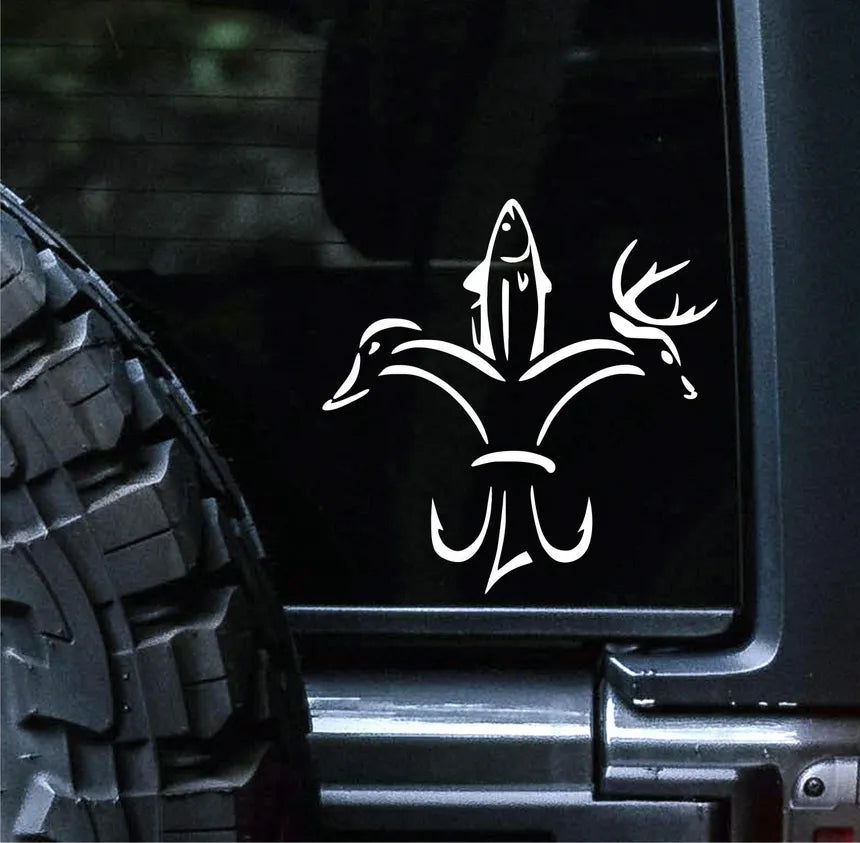 Car Stickers Personality Creative Deer Hunter Vinyl Decals Car Motorcycle Rear Window Decorative Decals Waterproof ,15cm Die Cut Vinyl Decal