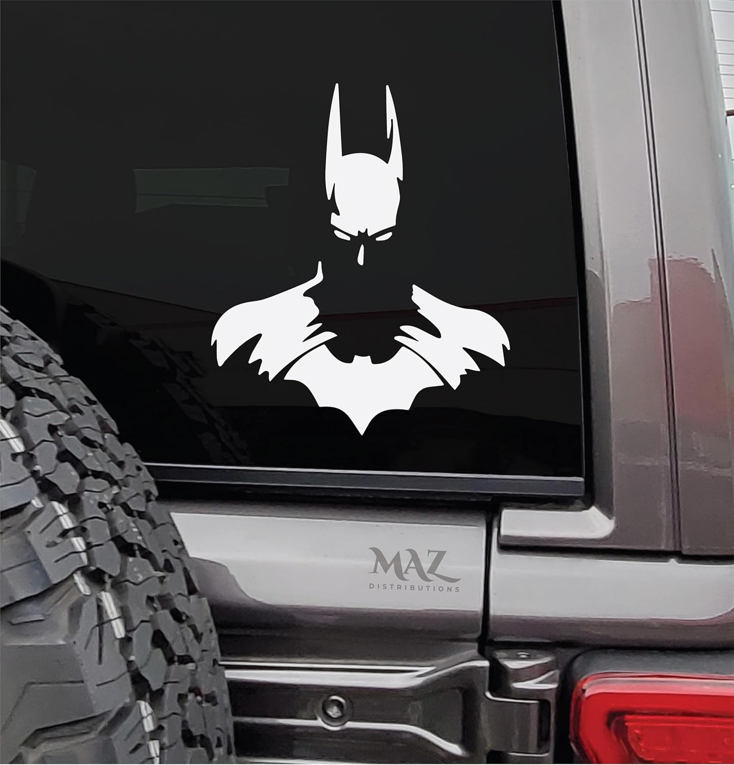 MAZ DISTRIBUTIONS – Batman Sticker – Vinyl Dark Knight Decal for Laptop – Removable Waterproof Sticker for Waterbottle – Useable Indoor and Outdoor – Easy Use for Car, Van, Trucks and Bag  Die Cut Vinyl Decal