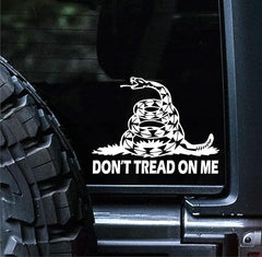 Don't Tread On Me Vinyl Die Cut Vinyl Decal/ Bumper For Windows, Cars, Trucks, Laptops, Etc.