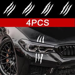 4Pcs Car Stickers Vinyl Claw Marks Decals for Men,Car Light Eyebrow Graphics | Die Cut Vinyl Decal