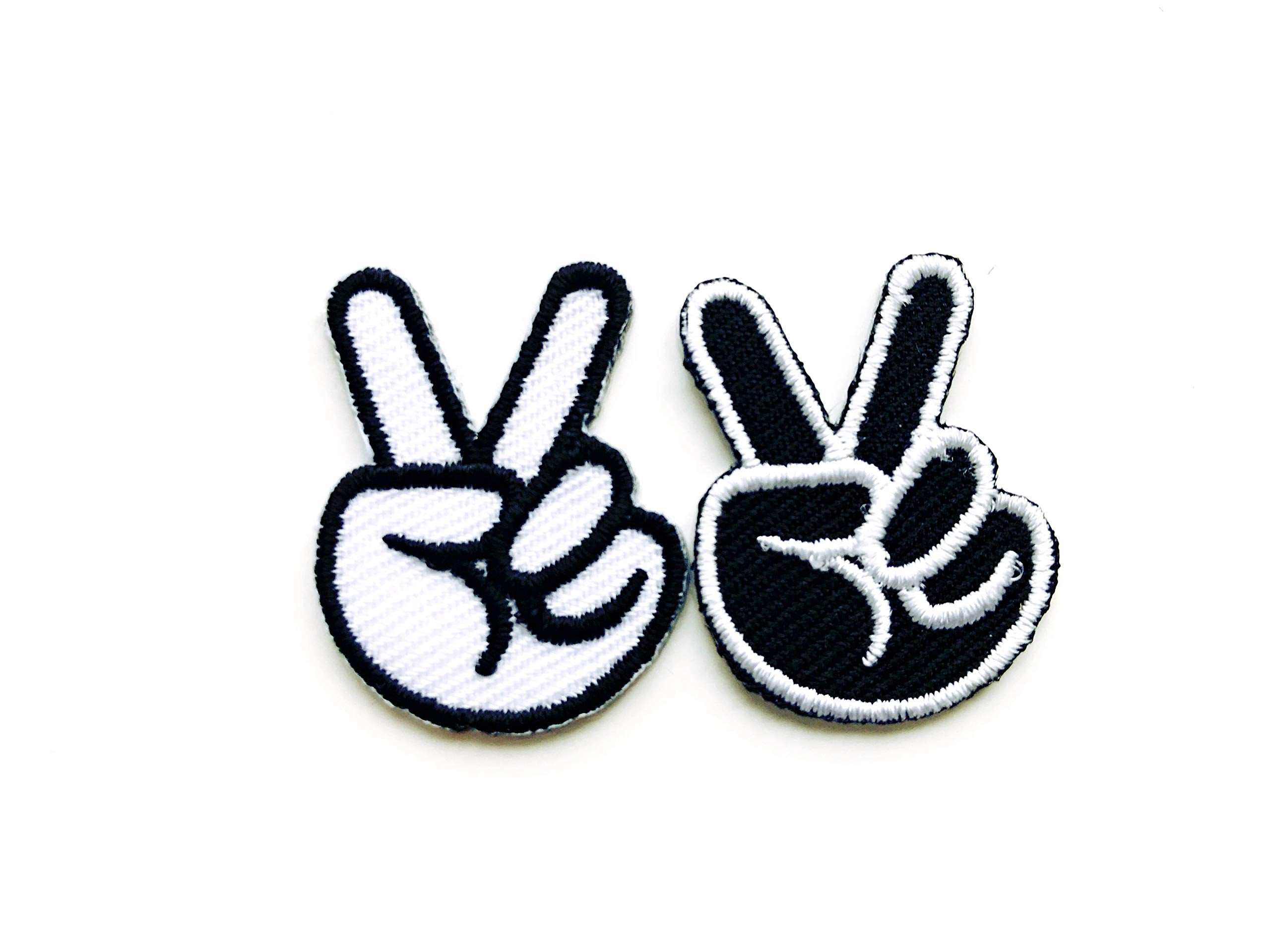 TH Set of 2 Tiny. Mini Two Fingers   Die Cut Vinyl Decal