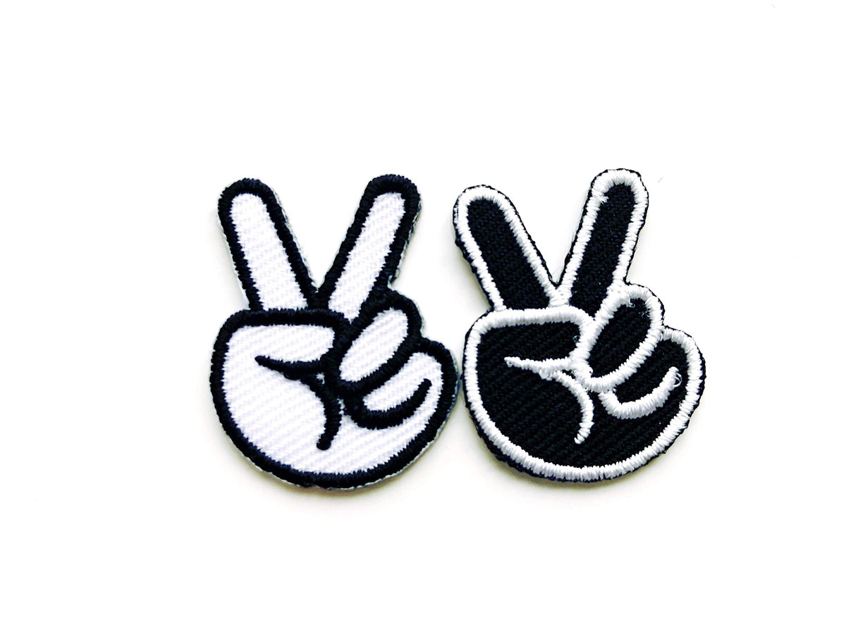 TH Set of 2 Tiny. Mini Two Fingers   Die Cut Vinyl Decal