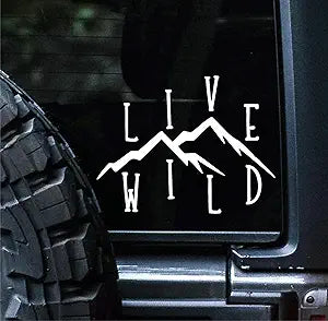 Live Wild Wanderlust Vinyl Die Cut Vinyl Decal/ Bumper For Windows, Cars, Trucks, Laptops, Etc.
