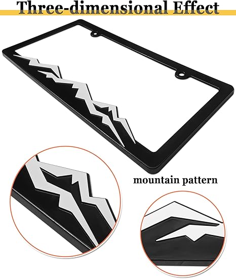 BGGTMO Mountain License Plate Frames, Die Cut Vinyl Decal