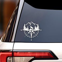 Mountain Wolf Howling at Moon Kiss Cut Vinyl Decal Sticker, Night Sky, Outdoor Adventure, Laptop, Water Bottle, Car, Truck...7 Inches Die Cut Vinyl Decal