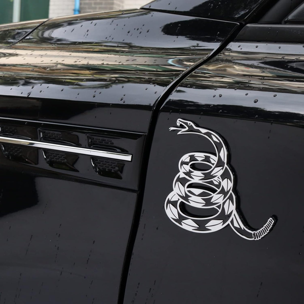 Dont Tread on Me Metal Car Sticker, Gadsden Flag Auto Emblem, 3D Snake Decal for Automotive, Truck, Die Cut Vinyl Decal