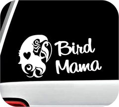 Bird Mama Parrot Decal Sticker for Car Window 8 Inch BG 309 Die Cut Vinyl Decal