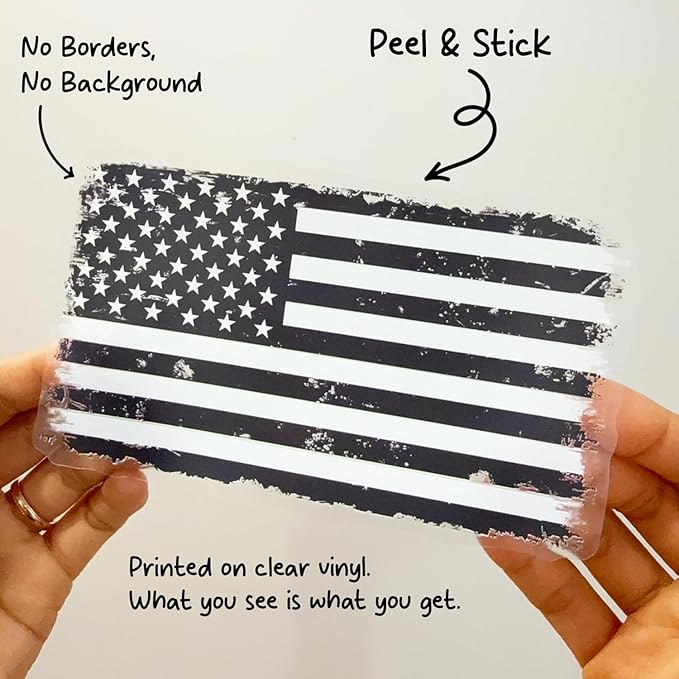 GRITKULTURE Classic American Flag , Die Cut Vinyl Decal
