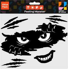 Peeking Monster Bumper Sticker Pack (Large), Waterproof Strong Adhesive Vinyl Decal for Cars, Trucks, Golf Carts, Vehicle Windows, Dents & Scratches - Large Vinyl Car Sticker Die Cut Vinyl Decal
