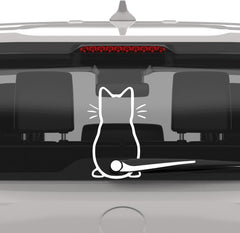 Cute Cat Car Windshield Wiper Vinyl Art Sticker Decor Lovely Animal Cat Mural Art Decal for Car Window Loptop Decoration Die Cut Vinyl Decal