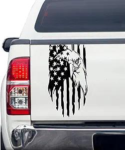 Truck Decals,Black American Flag Vinyl Die Cut Vinyl Decal/ Bumper For Windows, Cars, Trucks, Laptops, Etc.