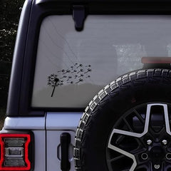 Dandelion Flying Flowers Sticker Decal, Die Cut Vinyl Decal