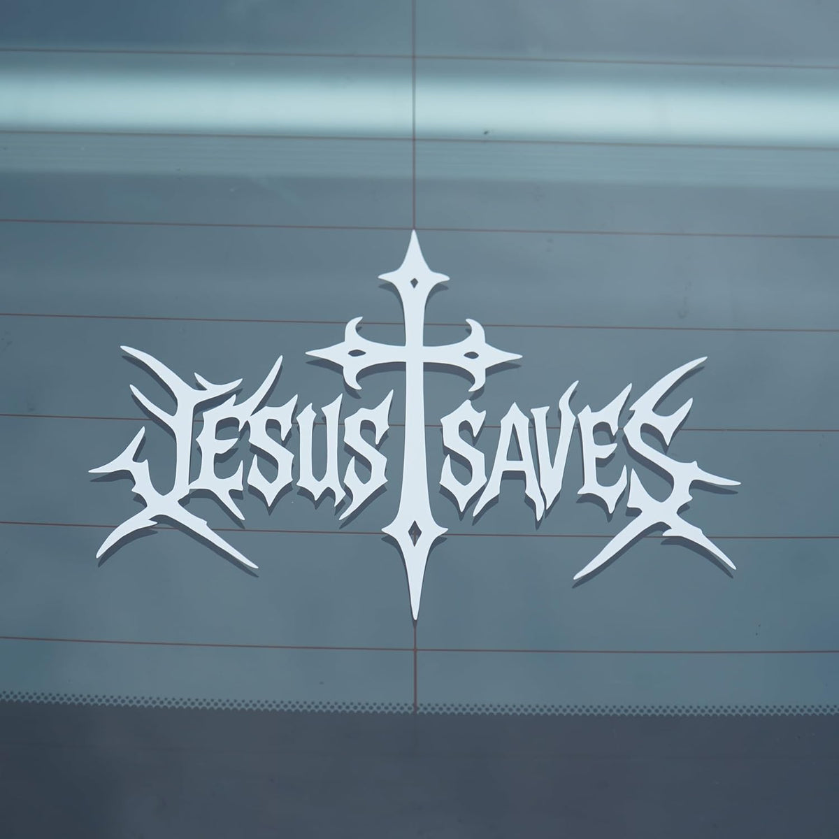 Jesus Saves | Car Sticker Vinyl Decal | Free Sticker in Every Order! | Windows Laptops Etc Die Cut Vinyl Decal