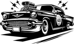 SIGN EVER Vintage car Design Die Cut Vinyl Decal