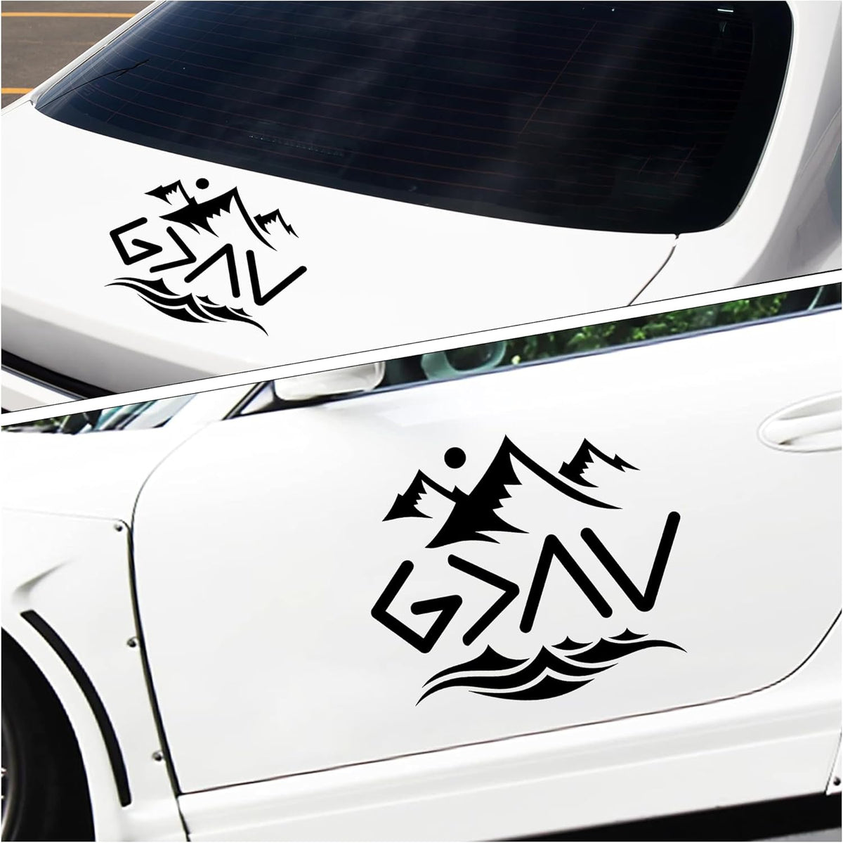 God is Greater Than The Highs and Lows Car Decal Sticker, Christian Faith Jesus Religious Funny Wall Sticker, Car Bumper Decoration Accessories for Car, Trucks, SUV, Window, Wall, Laptop Die Cut Vinyl Decal