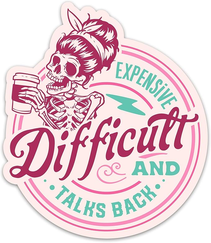 Funny Skeleton Sticker Die Cut Vinyl Decal