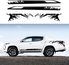 Car Decal Bed Mud Splash Kit Graphic Decal Self-Adhesive Adjustable Gloss Sports Stripe car Sticker Decorative for Pickup Truck Body Sticker taildoor Vinyl Decal Accessories| Die Cut Vinyl Decal