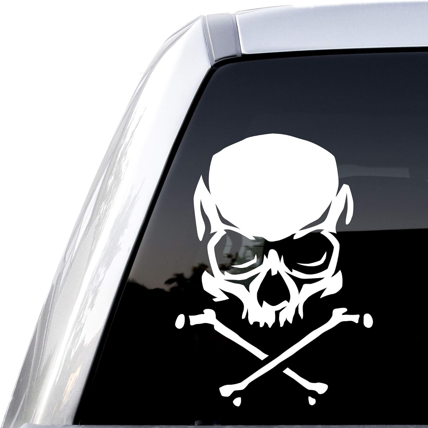 Skull and Crossbones Vinyl Decal Bumper Sticker for Cars, ATV, Notebooks, Vehicles, Boats, Computers, andCoolers Die Cut Vinyl Decal