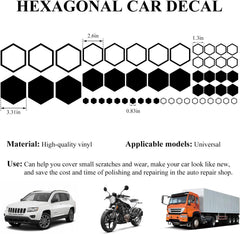 SHMZK 52 Grids Car Honeycomb Graphic Die Cut Vinyl Decal