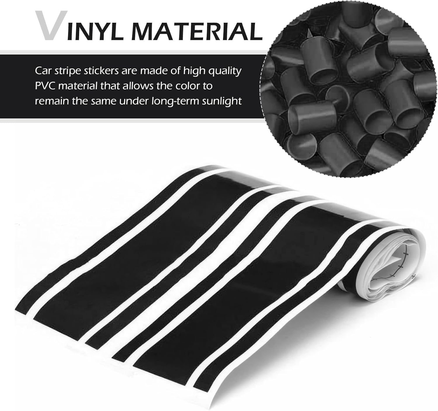 2 PCS Car Hood Decals, Racing Stripes Body Side Stickers, Hood Bumper Modification Exterior Decoration Accessories, Suitable for Most Car Models  Die Cut Vinyl Decal