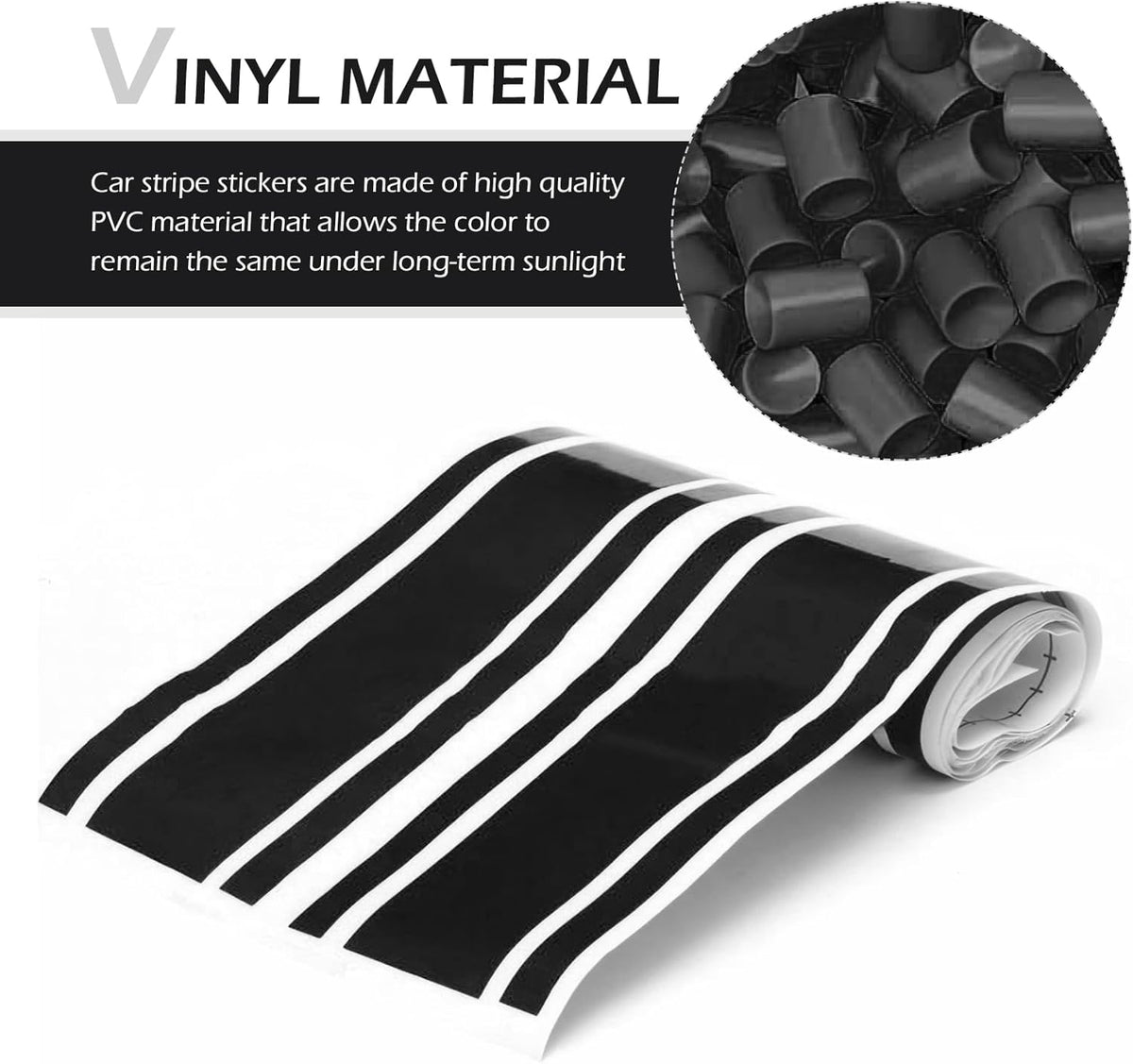 2 PCS Car Hood Decals, Racing Stripes Body Side Stickers, Hood Bumper Modification Exterior Decoration Accessories, Suitable for Most Car Models  Die Cut Vinyl Decal