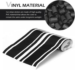 2 PCS Car Hood Decals, Racing Stripes Body Side Stickers, Hood Bumper Modification Exterior Decoration Accessories, Suitable for Most Car Models  Die Cut Vinyl Decal