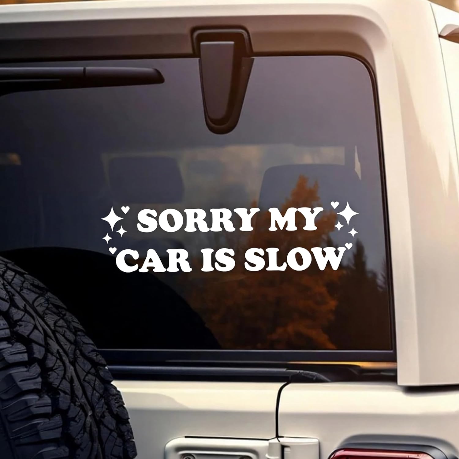 Sorry My Car is Slow Car Decal, Die Cut Vinyl Decal