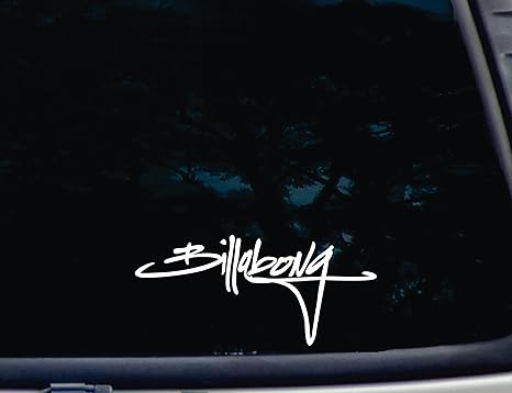 Billabong Script - 8" x 3 5/8" die Cut Vinyl Decal for Die Cut Vinyl Decal