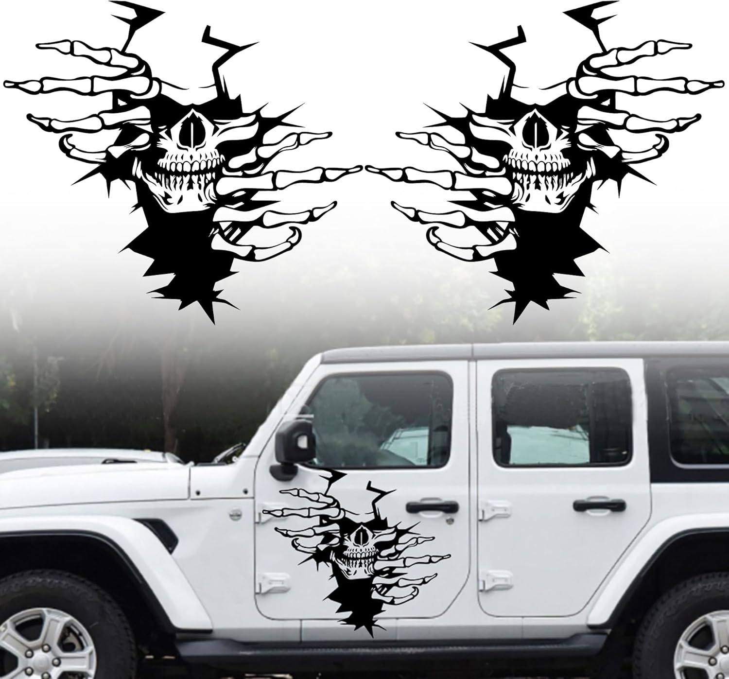 Skull Claw Torn Graphics   Die Cut Vinyl Decal