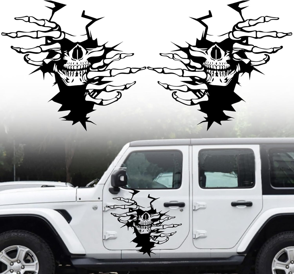Skull Claw Torn Graphics   Die Cut Vinyl Decal