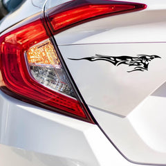 Generic Tribal Flame Vinyl Decal Sticker, Black, 6 Inches, Waterproof, Gothic Style, for Vehicle Side Body, Laptop, Truck,  Die Cut Vinyl Decal
