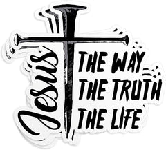 Jesus The Way The Truth The Life Sticker Die Cut Vinyl Decal