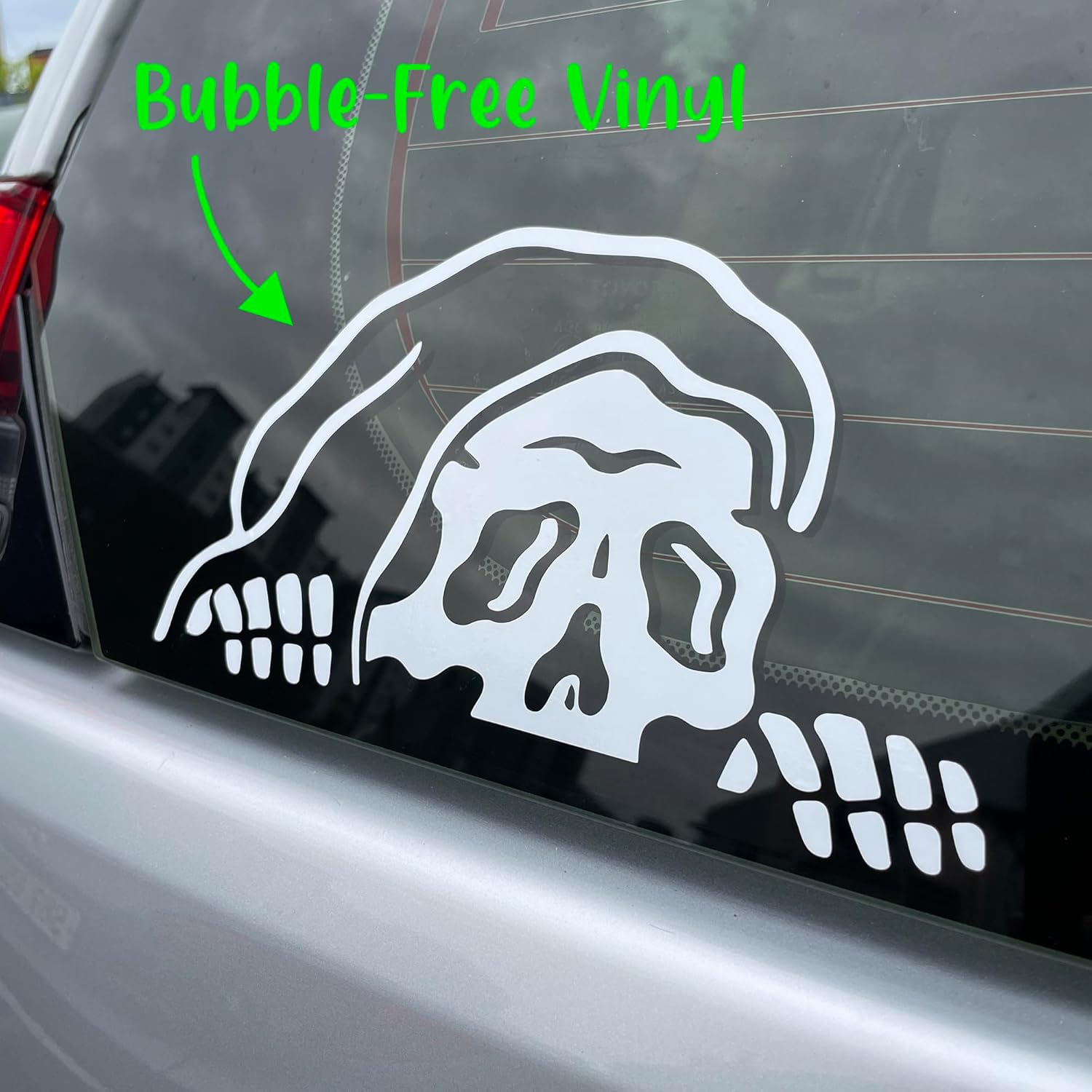 GRITKULTURE Sketchy Tank Skeleton Vinyl Decal Sticker, Vinyl Sticker for Car, Die Cut Vinyl Decal