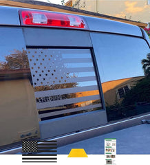 Xinghe for Dodge Ram 2009 to 2024 2025 2026, American Flag Decals Stickers for Truck Back Middle Window, Matte Black USA Flag Decal for Truck Back Sliding Window, Rear Window American Flag Decal Visit the xinghe Store Die Cut Vinyl Decal