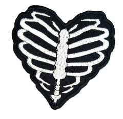 Black White Heart Ribs  Die Cut Vinyl Decal