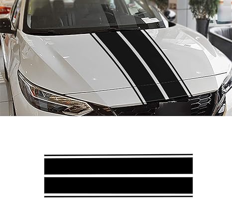 Car Hood Decal Sticker Universal Auto Racing Body Stripe Vinyl, Die Cut Vinyl Decal