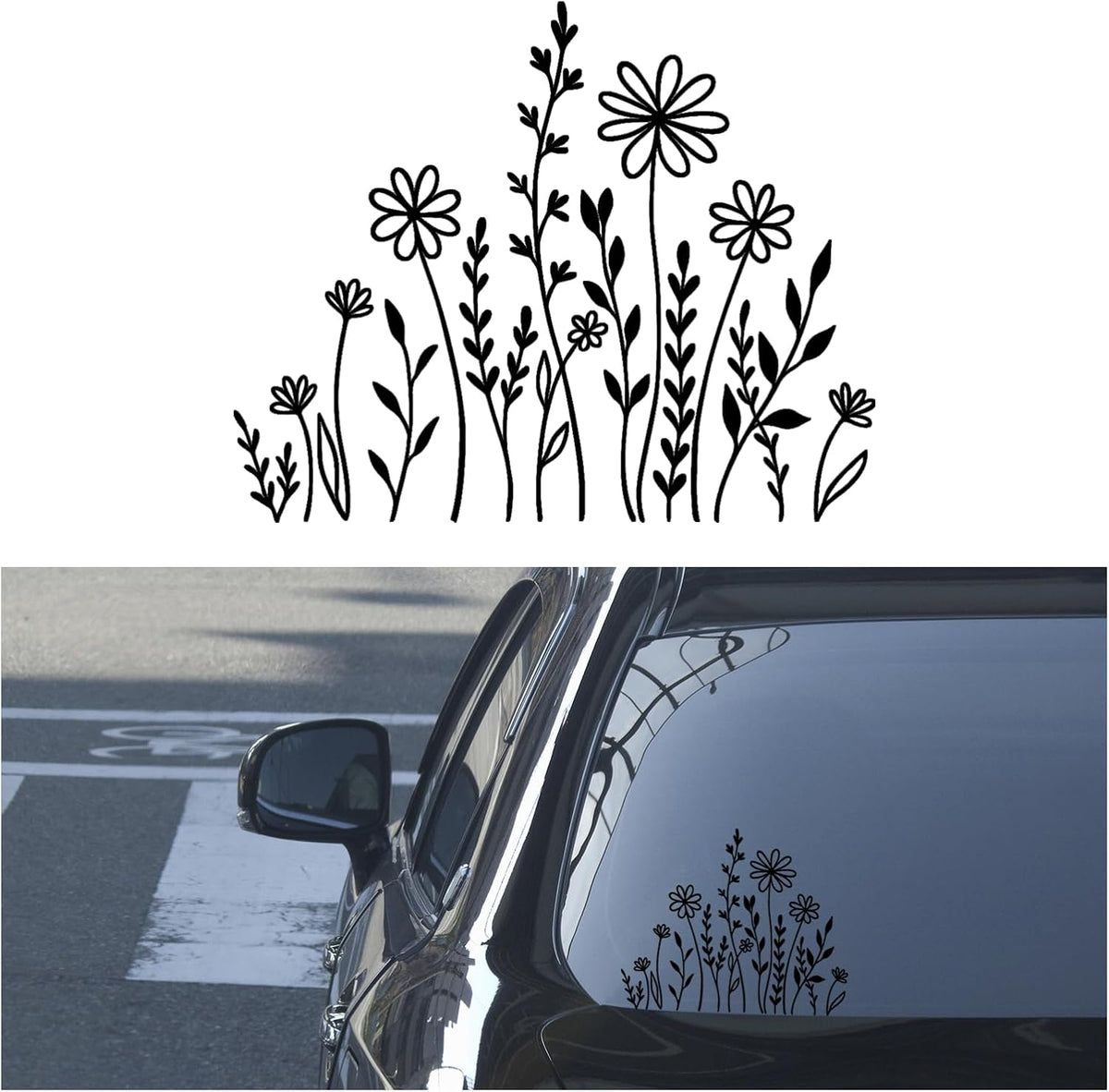 Wildflowers Boho Die Cut Vinyl Decal