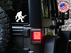Sunset Graphics & Decals Big Foot with Guns Decal Vinyl  Die Cut Vinyl Decal