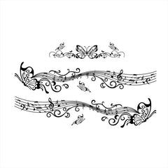 Butterfly Flower Graphic Die Cut Vinyl Decal