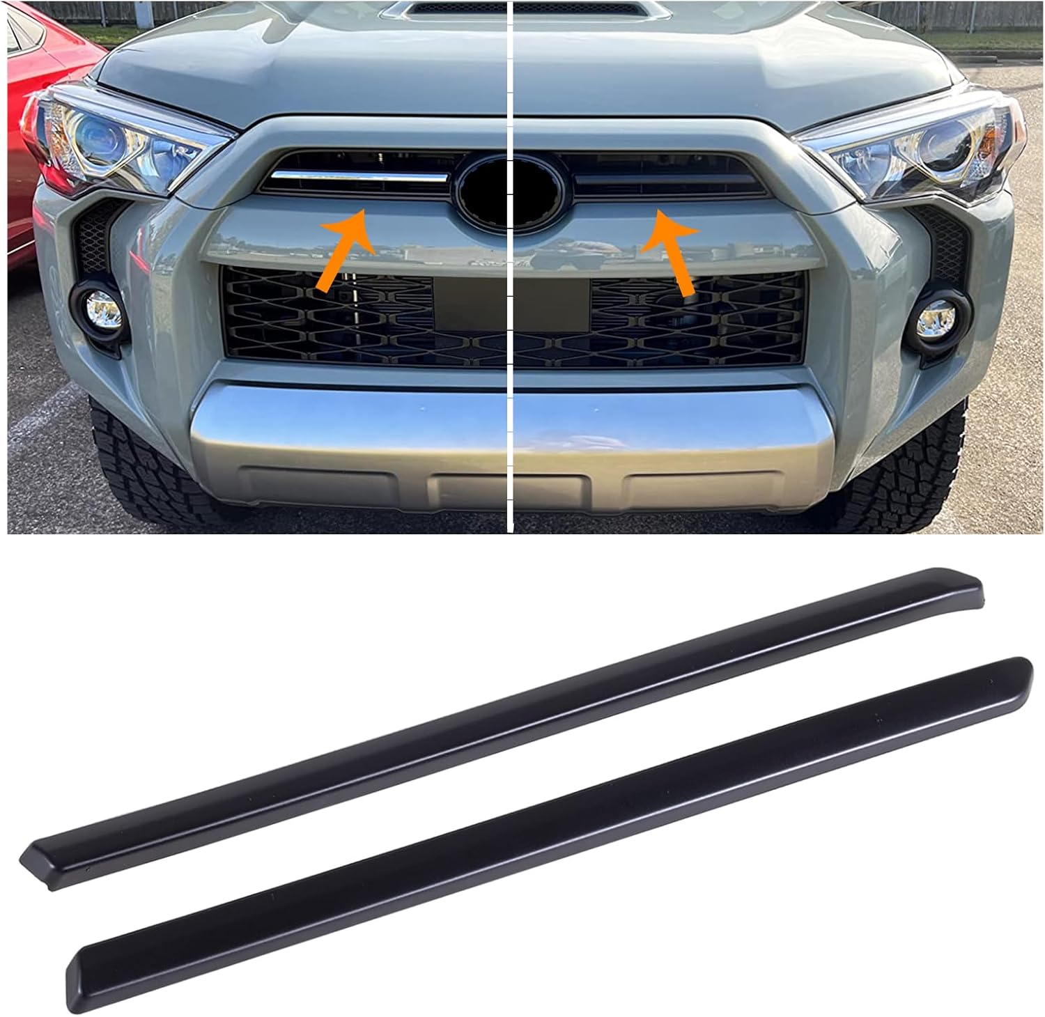 JDMCAR Front Center Grille Insert Cover Trim Compatible with 2024 2023 2022 2021 2020 Toyota 4Runner Accessories ABS Middle Grille Insert Cover Strips  Die Cut Vinyl Decal