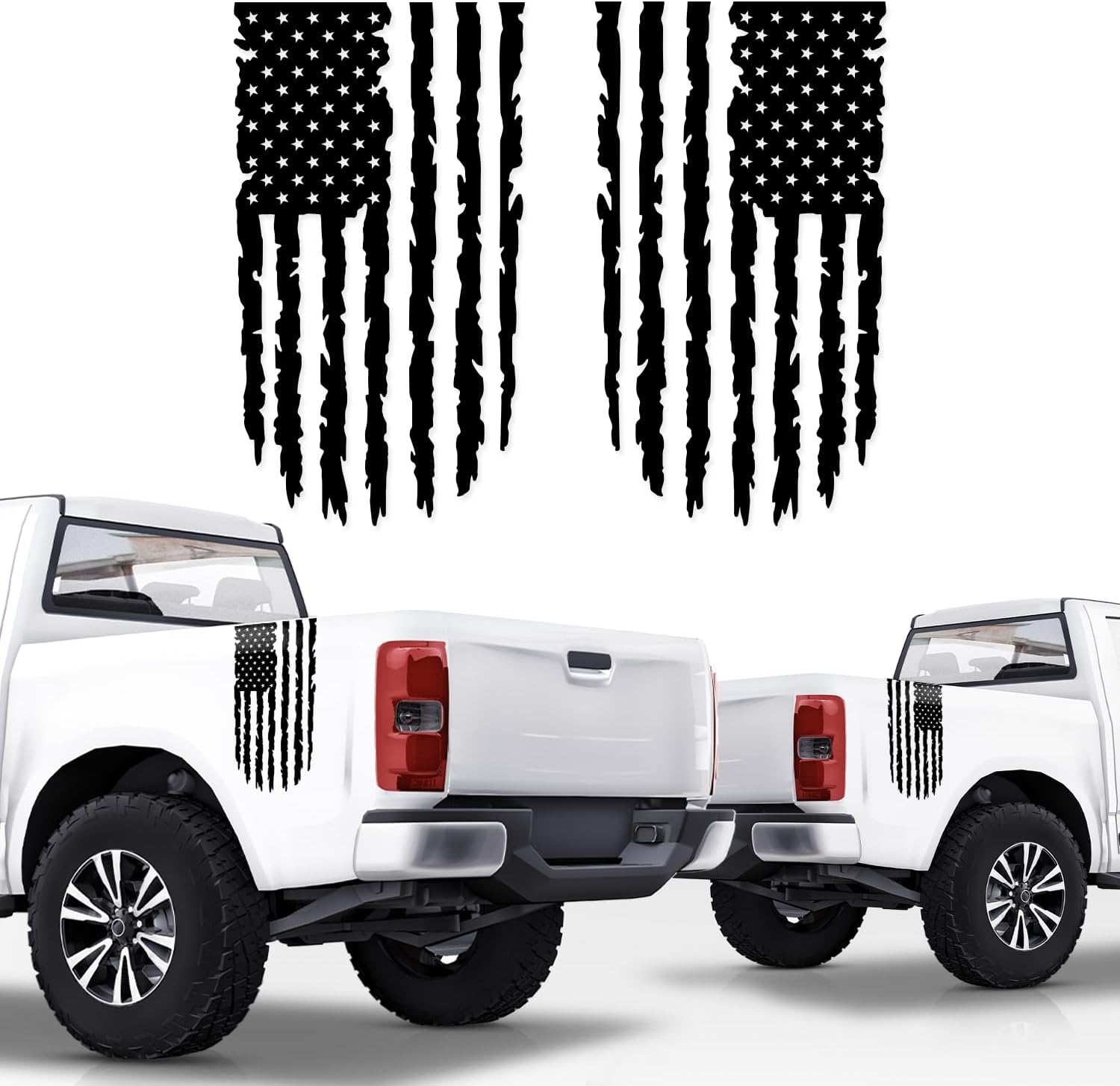 GRITKULTURE Distressed American Flag Vinyl Decal  Die Cut Vinyl Decal
